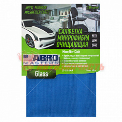 Салфетка из микрофибры 35х40 см Abro Masters Glass /голубая/