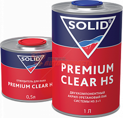 Лак HS 2+1 Premium с отвердителем SOLID (1л+0,5л)